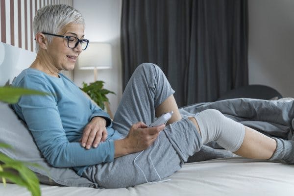 Stroke patient using electrical stimulation