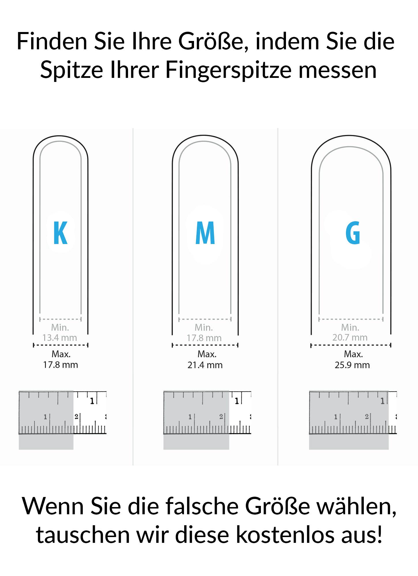finger size chart german