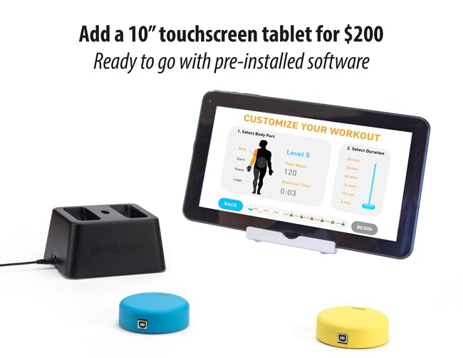 fitmi with tablet and touchscreen for stroke brain injury, and spinal cord injury