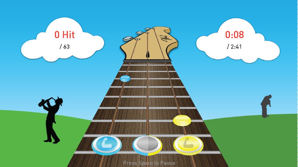 musictouch for fitmi neurorehab game in play