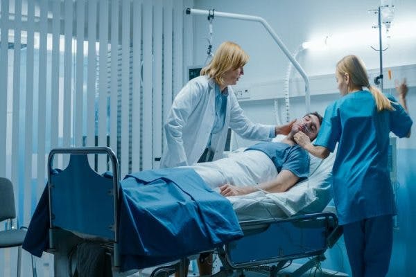 patient in coma after severe brain injury experiencing signs of neurostorming