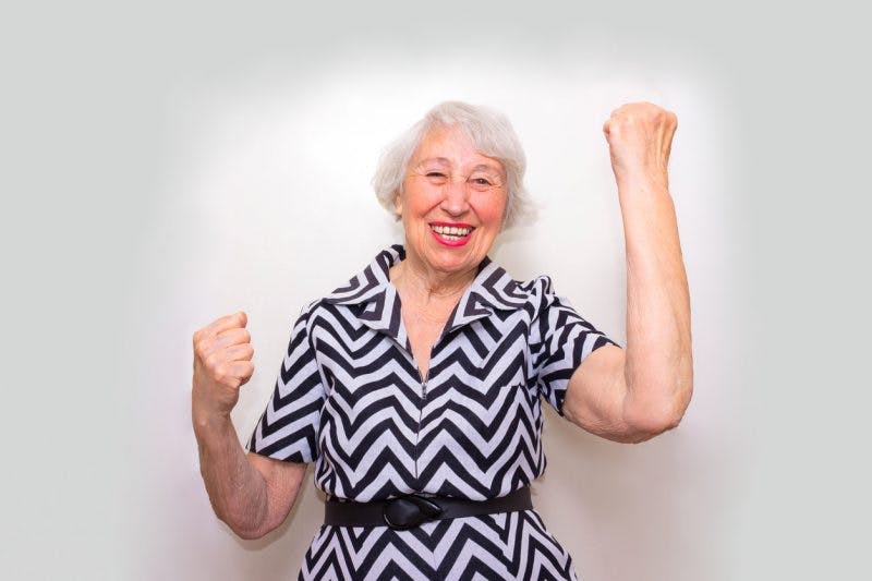 woman motivated by inspiring stroke quotes