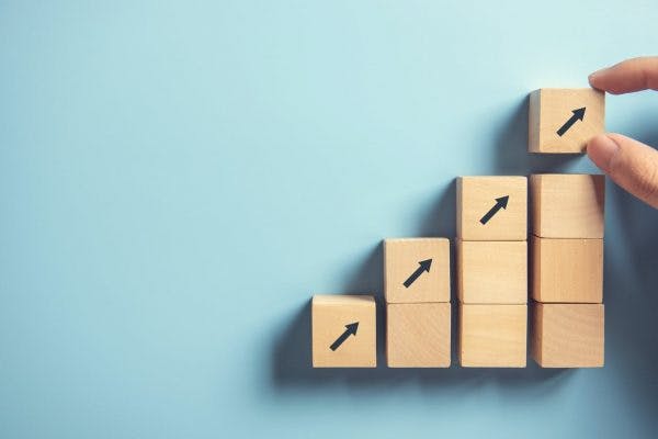 graphique de la croissance à la hausse
