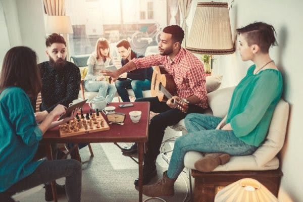 a group of individuals playing games and having fun engaging in therapeutic activities for brain injury patients