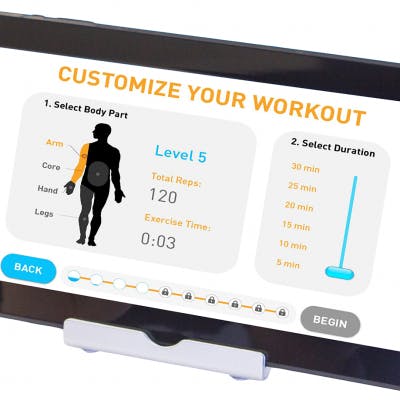 flint rehabstudio tablet showing neurorehab for stroke