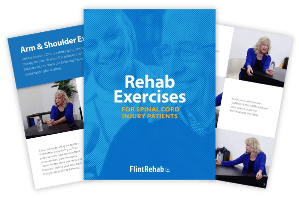exercise ebook cover for spinal cord injury with example pages
